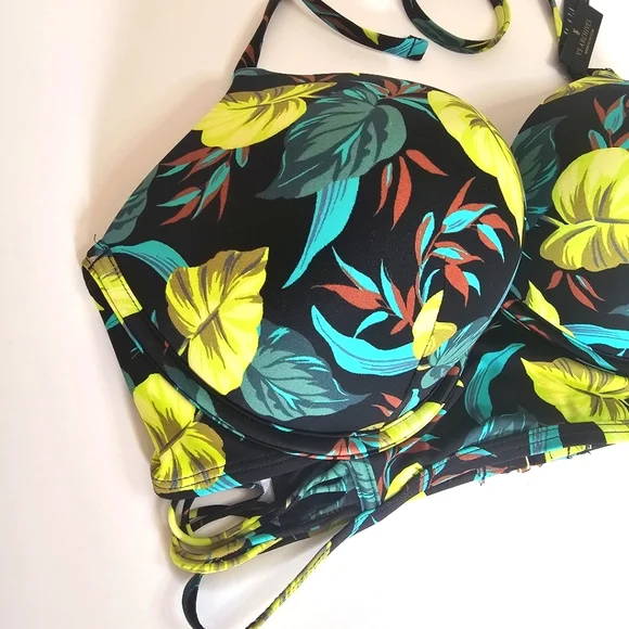 Victoria's Secret Archives Bombshell Pushup Longline Bikini Top Sz 36D NWT - Picture 5 of 10